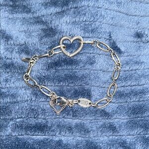 James Avery Silver Heart Chain Bracelet